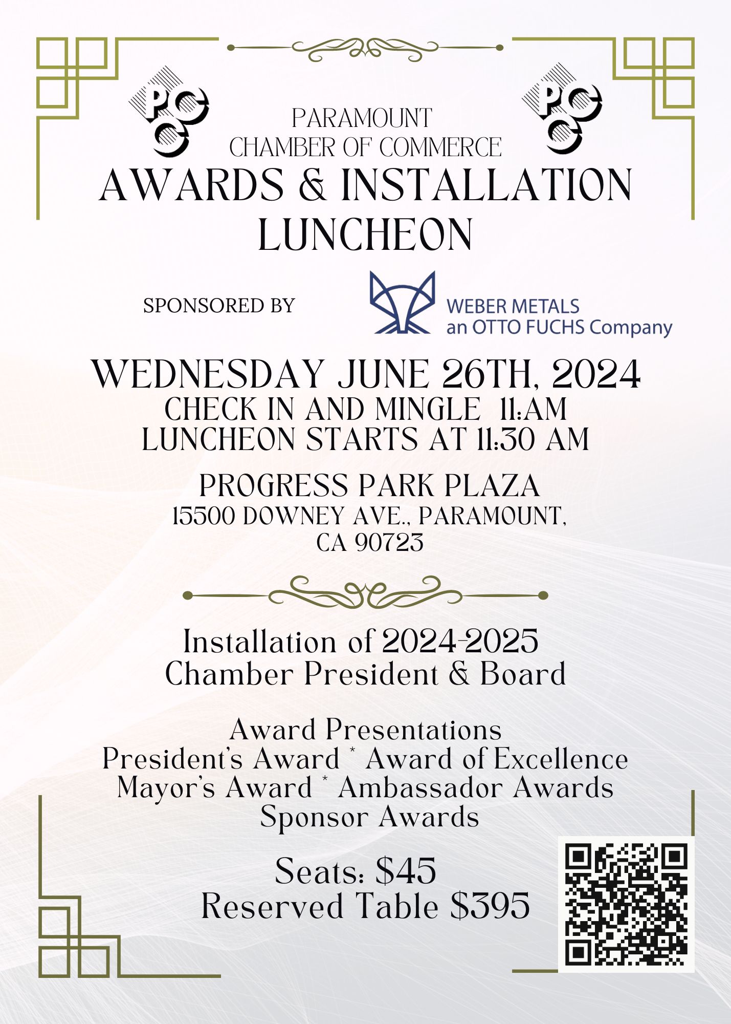 Awards & Installation Invitation